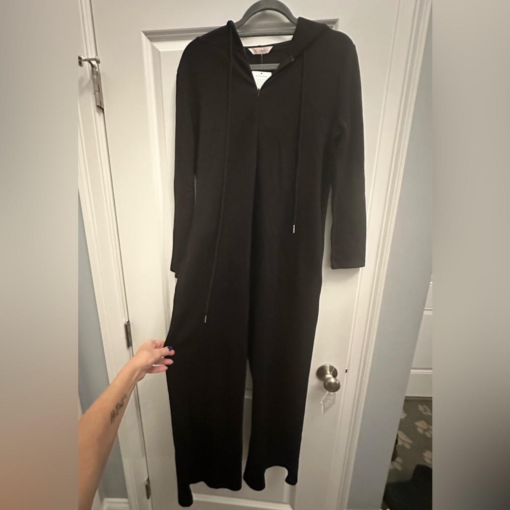 KIRUNDO Jumpsuits for Women Casual Long Sleeve Small one piece drawstring hoodie